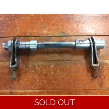 1971 Suzuki T250R Hustler Rear Axle with Chain Adjusters 64711-11000 61410-15002 61420-15002